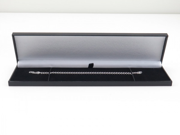 Leatherette Bracelet Box Black 245mm x 58mm