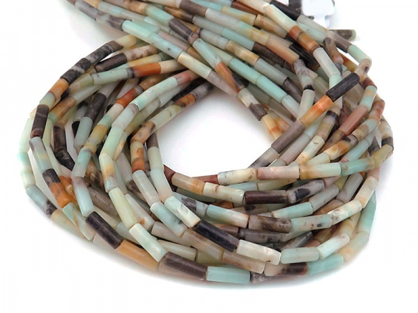Andean Opal Smooth Tube Beads 12-13mm ~ 15'' Strand