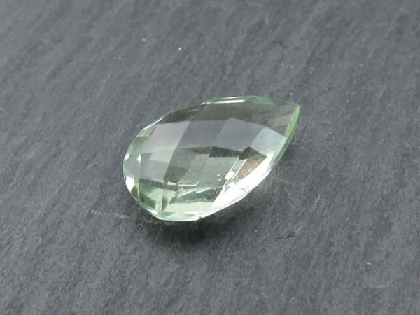 Green Amethyst Faceted Pear 12mm