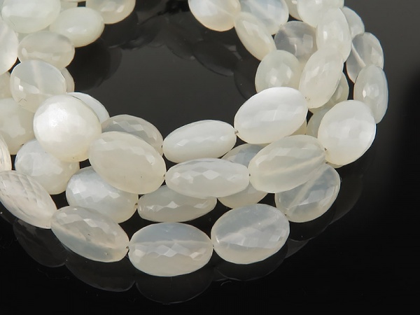AAA White Moonstone Faceted Nugget Beads 10-11mm ~ 8'' Strand