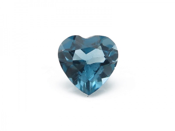 London Blue Topaz Faceted Heart ~ Various Sizes