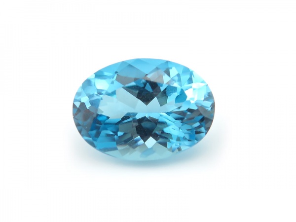 Swiss Blue Topaz Faceted Oval 19.75mm