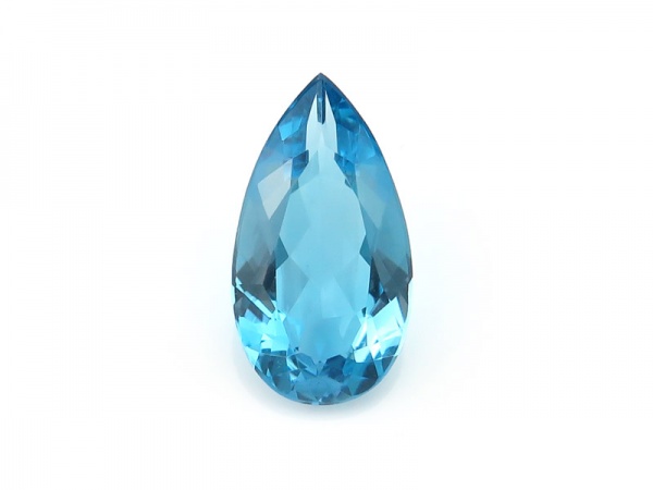 Swiss Blue Topaz Faceted Pear 22mm