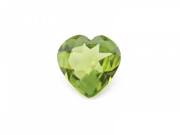 Peridot Faceted Heart ~ Various Sizes