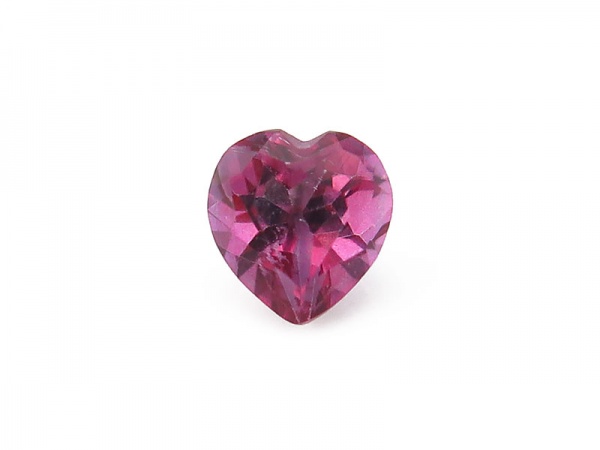 Pink Topaz Faceted Heart 5mm