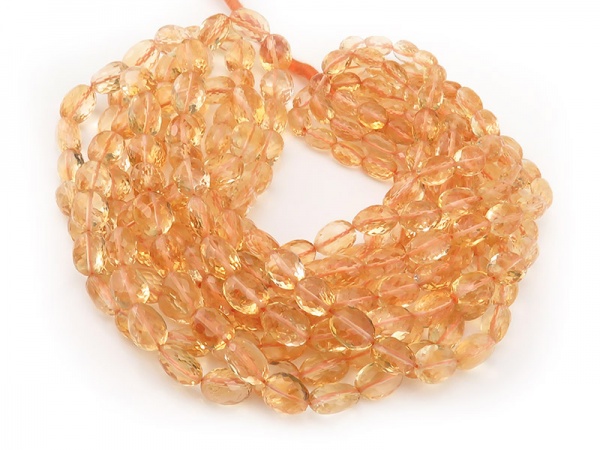 AA+ Citrine Faceted Nugget Beads 8.5-12mm ~ 19'' Strand