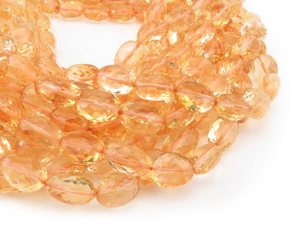 AA+ Citrine Faceted Nugget Beads 8.5-12mm ~ 19'' Strand