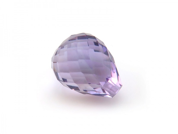 Brazilian Amethyst Faceted Teardrop ~ Half Drilled ~ 10mm x 8mm