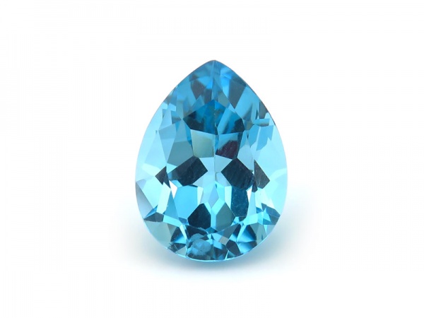 Swiss Blue Topaz Faceted Pear 20mm