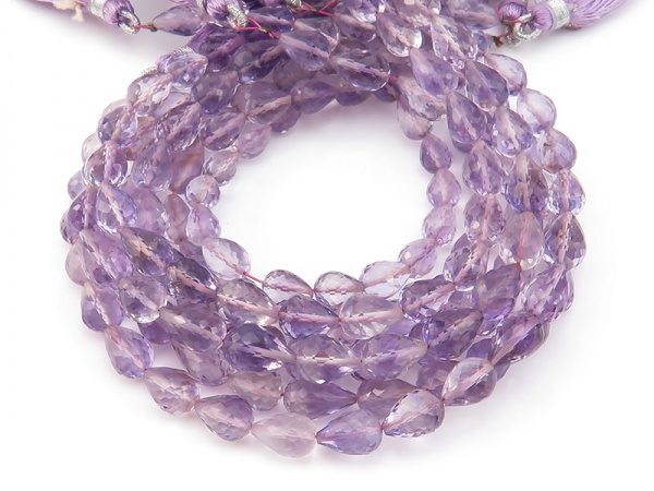 AA Pink Amethyst Faceted Teardrop Beads ~ Various Sizes ~ 9'' Strand