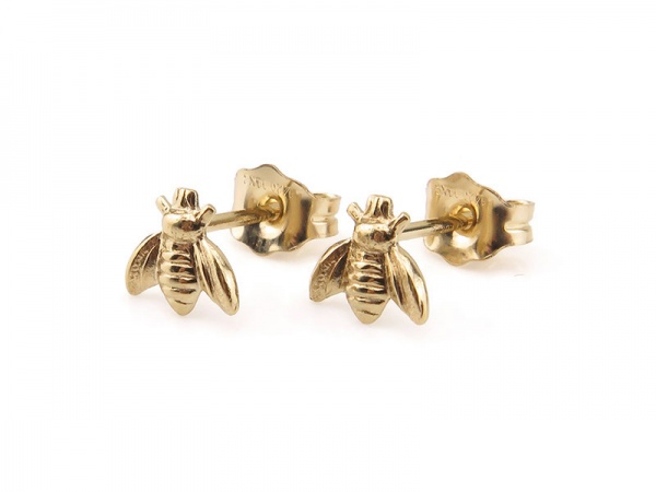 Gold Filled Bee Ear Studs ~ PAIR