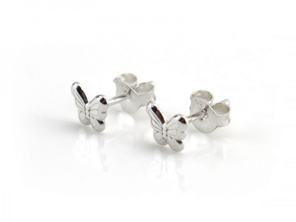 Sterling Silver Bee Ear Studs ~ PAIR