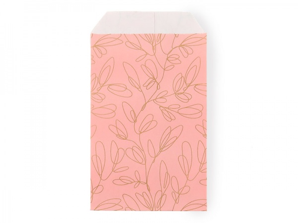 Paper Bag ~ Pink/Gold Leaf ~ 12cm x 7cm