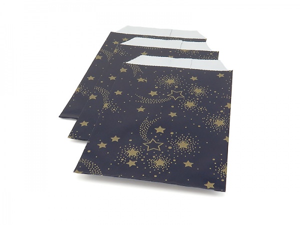 Paper Bag ~ Navy/Gold Star ~ 12cm x 7cm