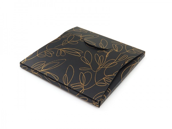 Fold Over Card Jewellery Pouch ~ Black/Gold