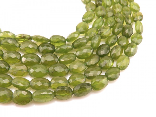 AA Vesuvianite Faceted Oval Beads 5.5-9.75mm ~ 16.5'' Strand