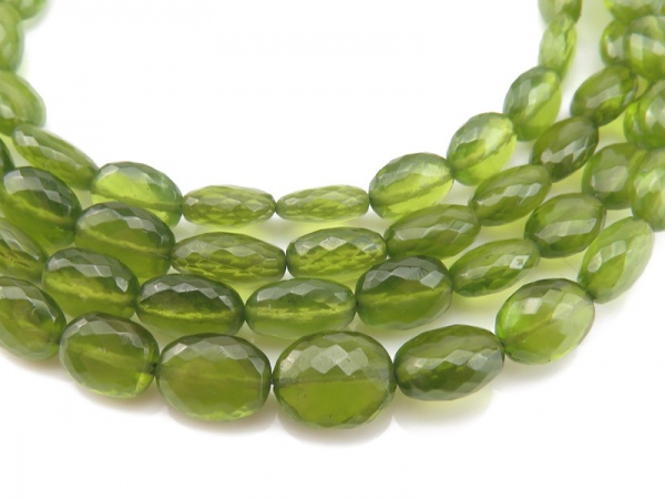 AAA Vesuvianite Faceted Oval Beads 6-9mm ~ 8.5'' Strand