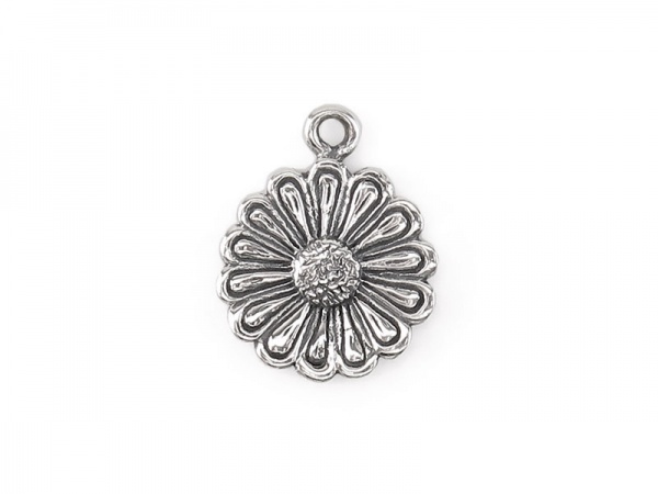 Sterling Silver Daisy Charm 12mm