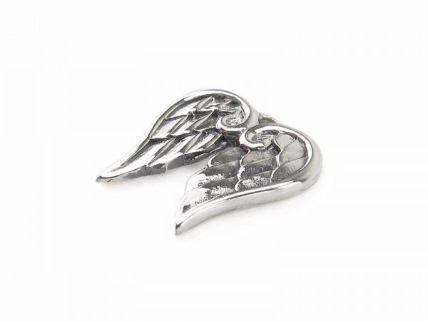 Sterling Silver Angel Wings Charm 15mm