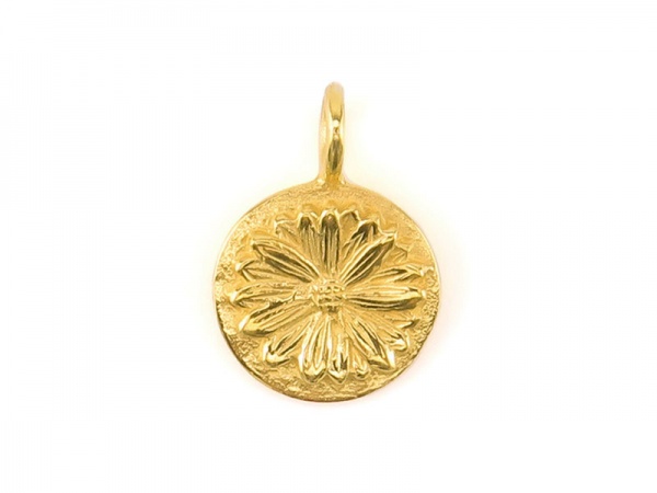 Gold Vermeil Daisy Charm 13mm