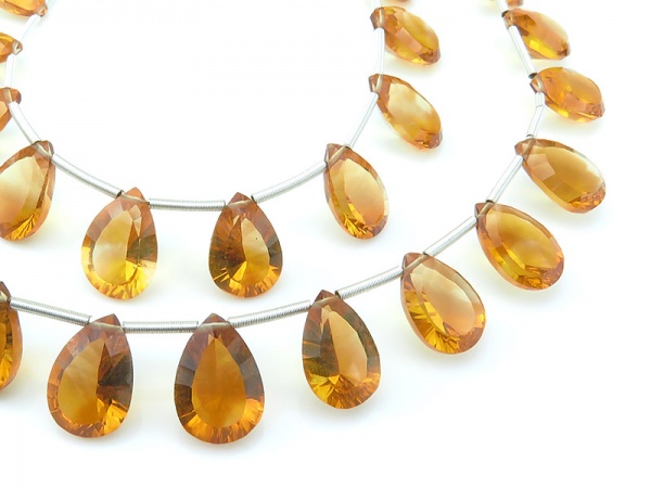 AAA Citrine Faceted Pear Cut Briolette ~ SINGLE ~ Various Sizes