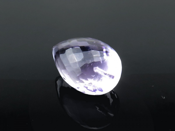 AAA Pink Amethyst Micro-Faceted Teardrop 12mm ~ Half Drilled ~ SINGLE