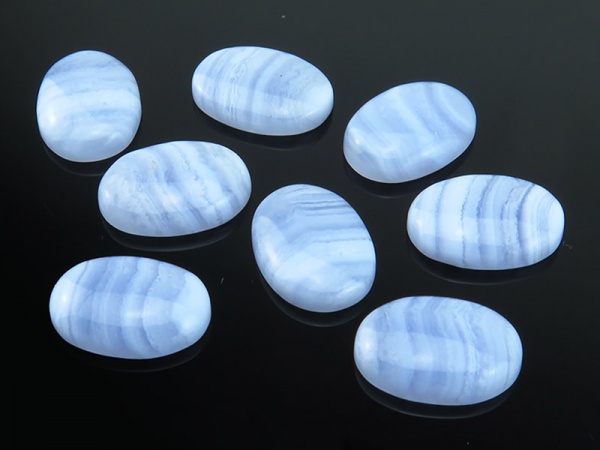 Blue Lace Agate Oval Cabochon 18mm