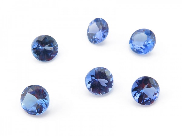 Natural Tanzanite Round Cut Loose Gemstone Lot 8 Pcs 4 MM 2 CT, Blue Tanzanite Gemstone For Jewelry Crafts, Tanzanite Faceted Gemstone