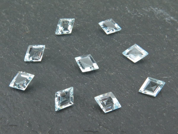 Aquamarine Lozenge Cut 7mm