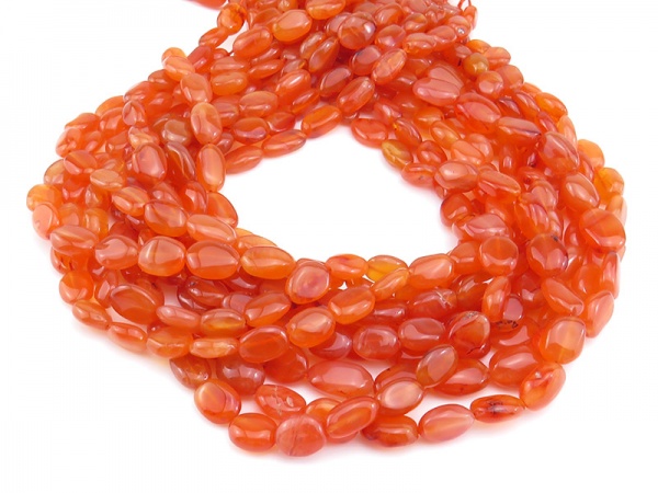 Carnelian Smooth Nugget Beads ~ Various Sizes ~ 15'' Strand