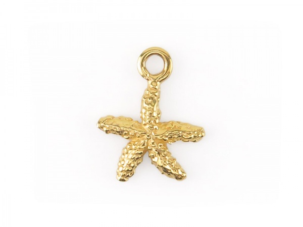 Gold Vermeil Starfish Charm 12mm