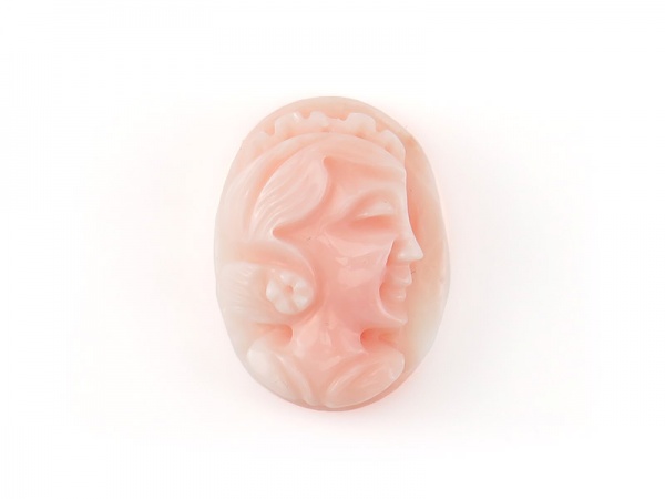Pink Coral Cameo 20mm