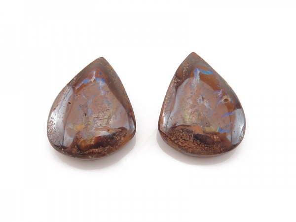 Australian Freeform Boulder Opal 20mm ~ PAIR