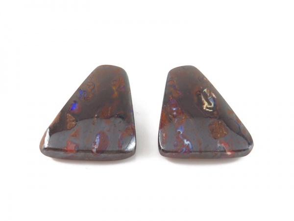 Australian Freeform Boulder Opal 23mm ~ PAIR