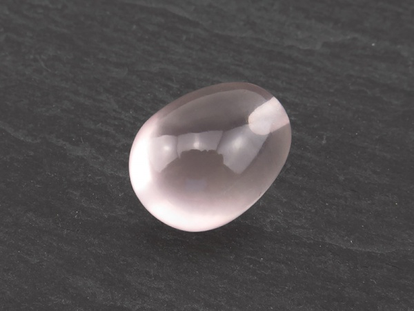 Rose Quartz Smooth Egg ~ Half Drilled ~ 11mm x 8mm