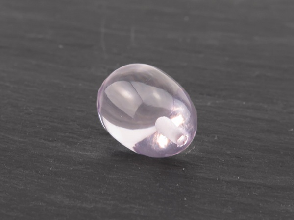 Pink Amethyst Smooth Egg ~ Half Drilled ~ 11mm x 8mm