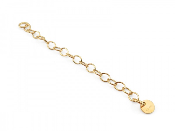 Gold Filled Cable Extension Chain with Disc ~ 2''