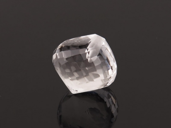 AAA Crystal Quartz Micro-Faceted Onion ~ Various Sizes ~ Half Drilled ~ SINGLE