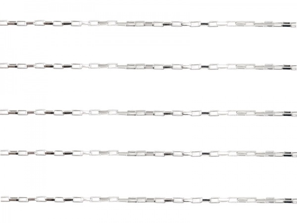 Sterling Silver Long Box Chain 3mm x 1.4mm  ~ by the Foot