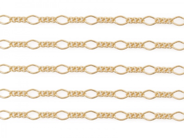 Gold Filled Figaro Chain 5mm ~ by the Foot