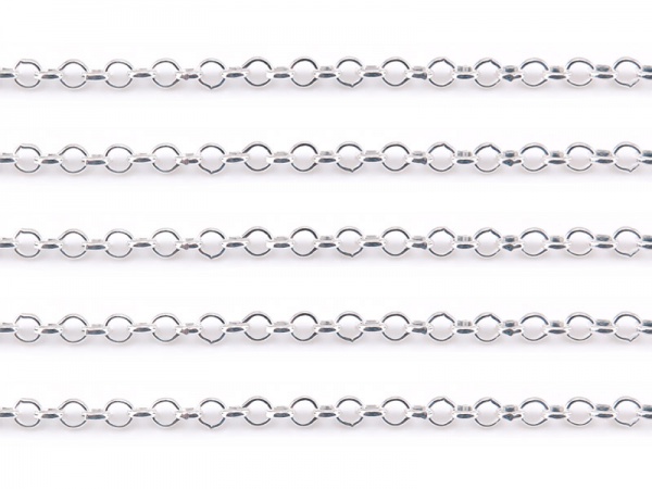Sterling Silver Round Rolo Chain 3mm ~ by the Foot