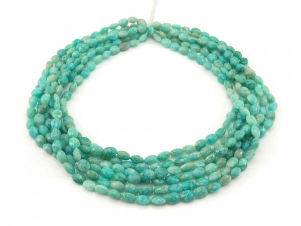 AA Amazonite Faceted Oval Beads 7.5-8mm ~ 15.5'' Strand