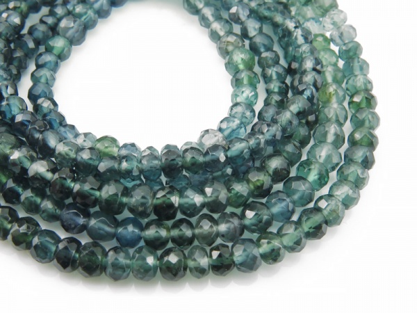 AA Blue Tourmaline Faceted Round Beads 3mm ~ 16'' Strand