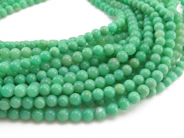 AA Chrysoprase Smooth Round Beads 4.5mm ~ 15.5'' Strand