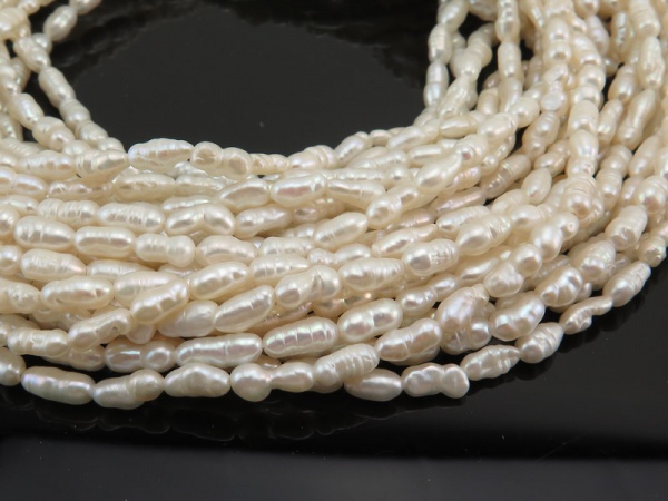 Freshwater Pearl Irregular Peanut Beads 9-10mm ~ 16'' Strand