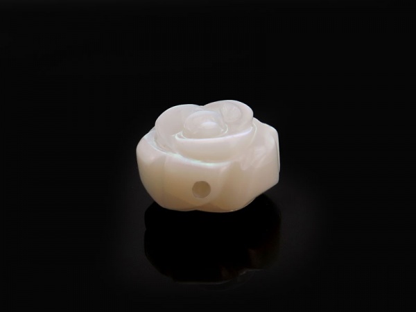 Mother of Pearl Rose Bead 8mm ~ SINGLE