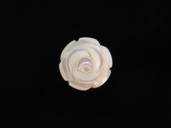 Mother of Pearl Rose Bead 8mm ~ SINGLE