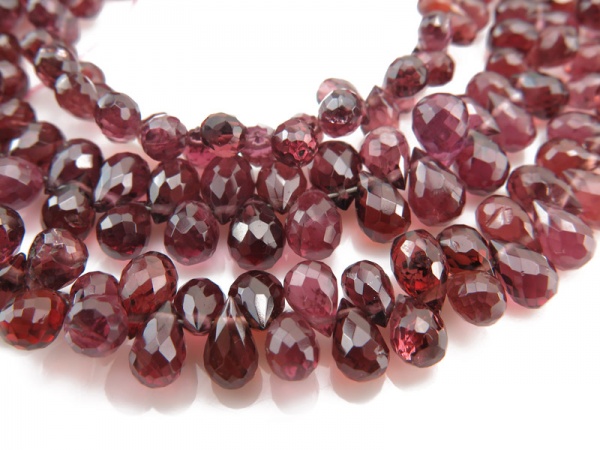 AA+ Rhodolite Garnet Micro-Faceted Teardrop Briolettes ~ Various Sizes