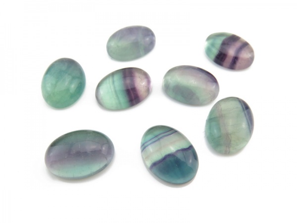 Fluorite Oval Cabochon 16mm x 12mm