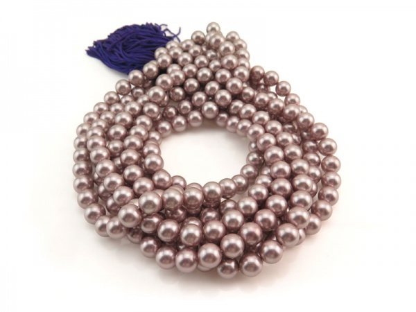 Shell Pearl Rose Round Beads 10mm ~ 16'' Strand